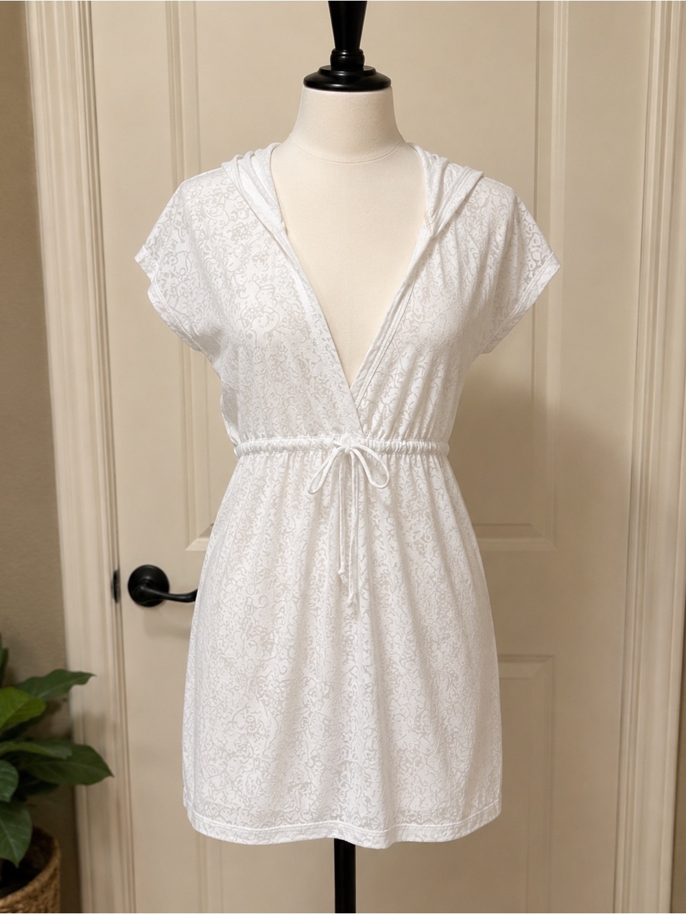 St. John's Bay White Hooded Swim Coverup